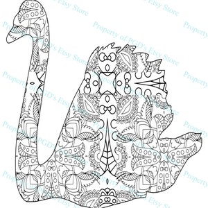 KDP Målarbok Mandala Djur Fjäril Ängelfisk Delfin Tumlare Svan Duva Med Kommersiell Licens bild 7
