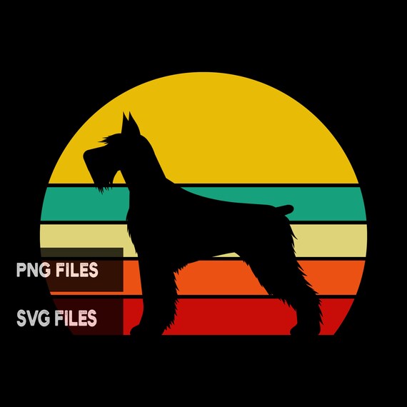 Clip Art & Image Files Dog Retro Vintage Sunset PNG and SVG Cut File ...