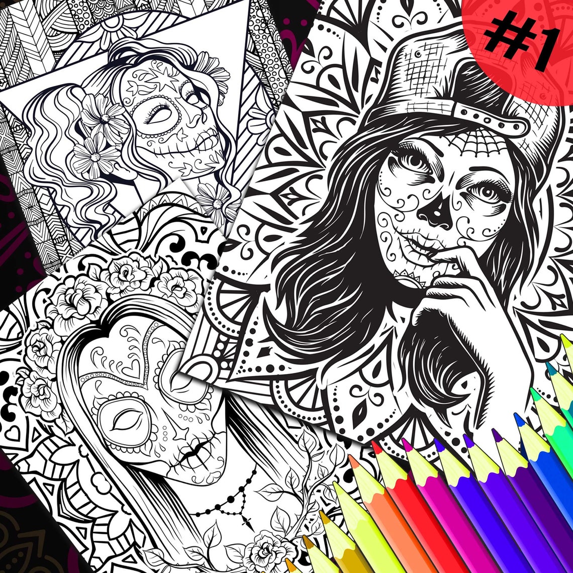 Top 24+ Stock Images day of the dead adult coloring book Full HD, 2k, 4k Top 24+ Stock Images day of the dead adult coloring book Full HD, 2k, 4k
