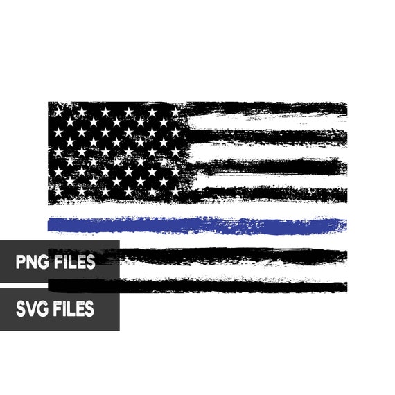 TSMD Thin Blue Line American Police Stick Flag Small