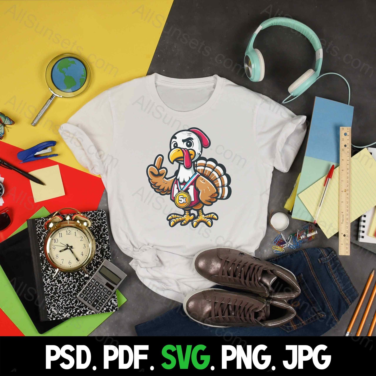 Turkey Racing Drawings Trotting Turkey Racing Svg Png Pdf Psd Jpg Files Funny Finger 5k ...