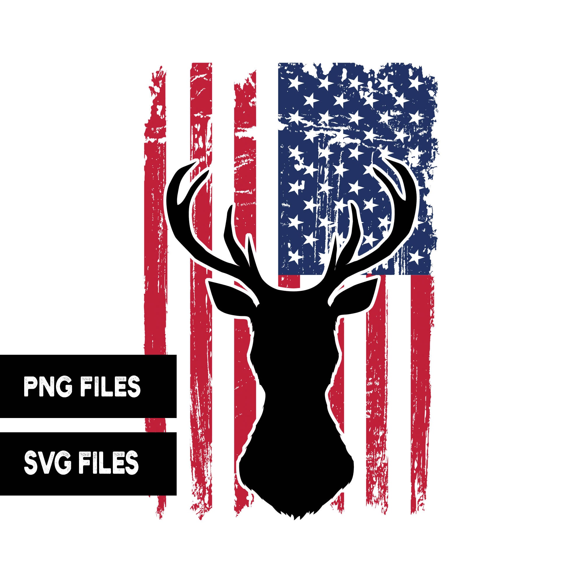 Download American Flag Deer Head Png Svg Cut Files Patriotic Clipart Etsy