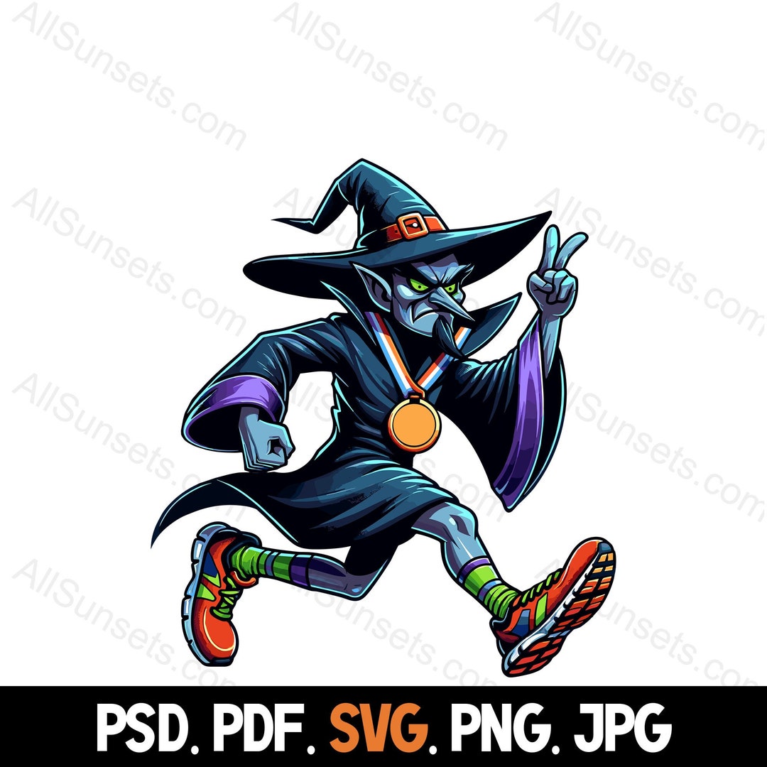 Evil Wizard Jogger Svg Png Pdf Psd Jpg File Types Halloween 5k 10k Half ...