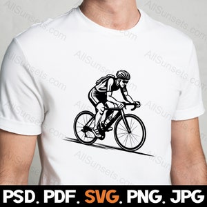 Cycling Bike Racing Svg Png Jpg Pdf Psd File Types Cyclist Race Rider ...