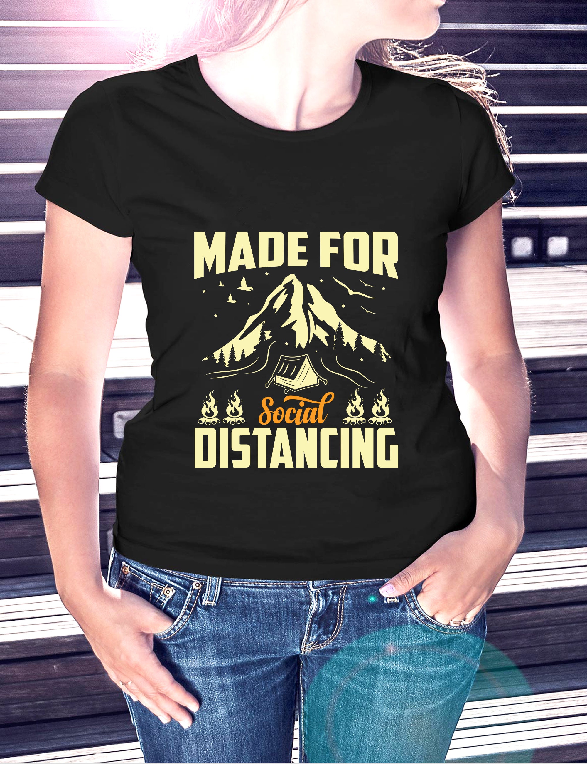 Made for Social Distancing T-shirt Design Print on Demand or at Home ...