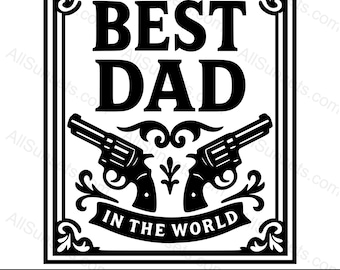 Il miglior papà del mondo, vecchia etichetta, silhouette SVG, png, jpg, psd, pdf, tipi di file, grafica vettoriale per uso domestico o commerciale e stampa su richiesta