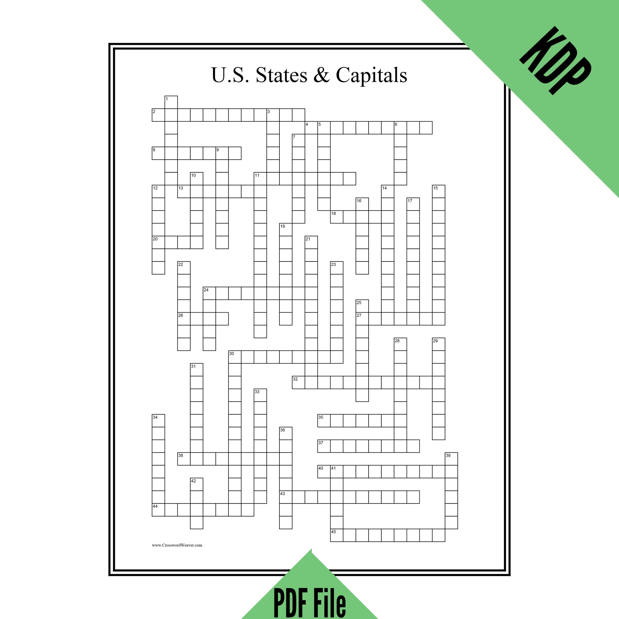 KDP 4 Crossword Puzzles With Clues and Answers in PDF Format for ...