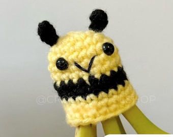 Bumble Bee Banana Hat digital PDF CROCHET PATTERN Template • handmade crochet amigurumi plush toy