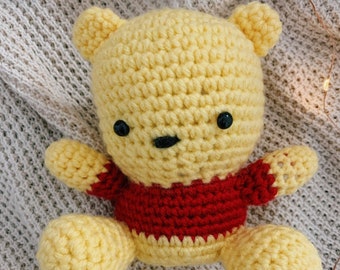 Winnie the Pooh Bear • handmade crochet amigurumi plush toy