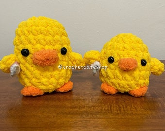 Squishy Duck with Knife Squishmallow Crochetmallow • handmade crochet amigurumi plush toy