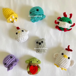 Crochet Minis! animals characters food • handmade crochet amigurumi plush toy