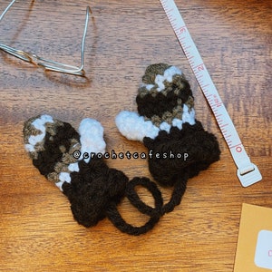 Crochet Bernie Sanders Mini MITTENS ONLY Inauguration 2021 • handmade crochet amigurumi plush toy