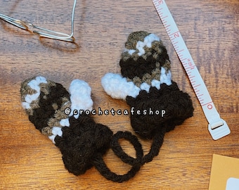 Crochet Bernie Sanders Mini HANDSCHUHE NUR Einweihung 2021 • handgefertigtes gehäkeltes Amigurumi Plüschtier