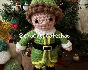 Movie Santa Helper’s Elf Buddy Buddie • handmade crochet amigurumi plush toy
