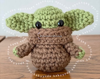Star Space Friends Baby Alien Baby Yoyo Face Mask and Guardian • handmade crochet amigurumi plush toy doll