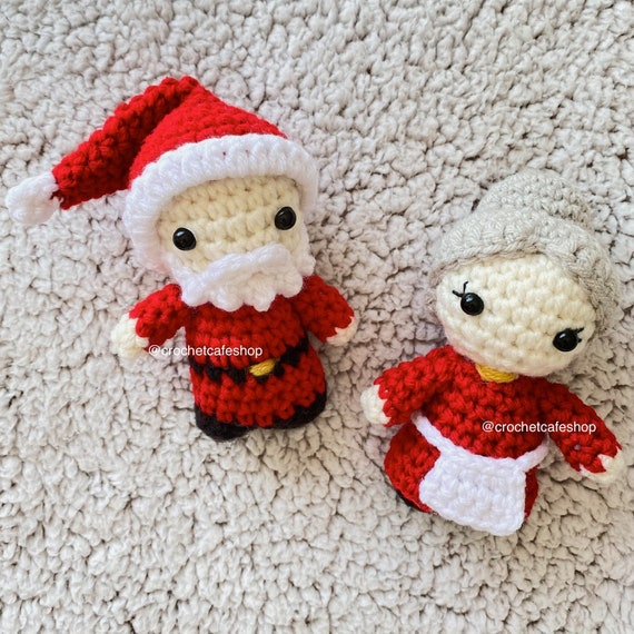 Navidad Santa Claus y la Claus Kris Kringle Saint Nick • juguete de  peluche amigurumi de ganchillo hecho a mano