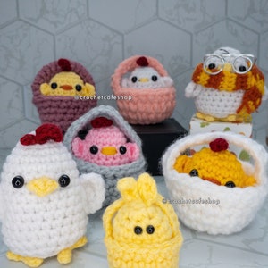 Easter Bunny Peeps and Chick Peeps • handmade crochet amigurumi plush toy