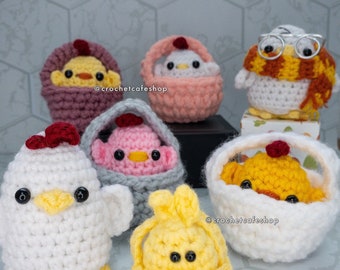 Easter Bunny Peeps and Chick Peeps • handmade crochet amigurumi plush toy