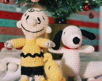 Peanuts Woodstock Charlie Brown Snoopy • brinquedo de pelúcia amigurumi feito à mão em crochê