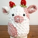 Squishy Strawberry Cow Squishmallow Crochetmallow • handmade crochet amigurumi plush toy 