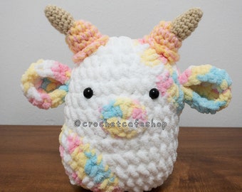 Squishy Ice Cream Cow Squishmallow Crochetmallow • handmade crochet amigurumi plush toy