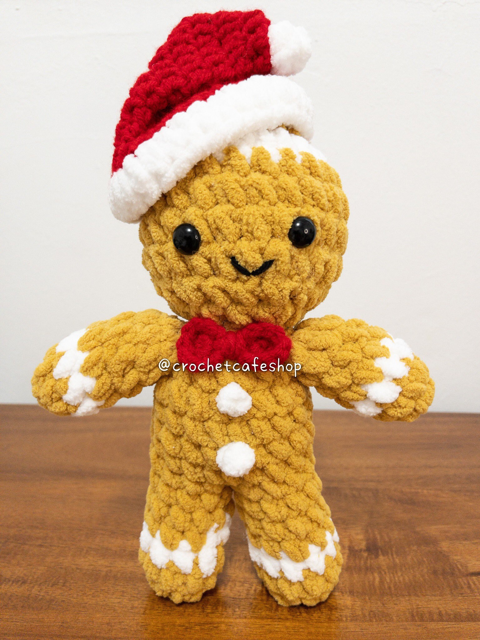 Squishy Christmas Gingerbread Cookie Man Squishmallow Crochetmallow • handmade crochet amigurumi plush toy