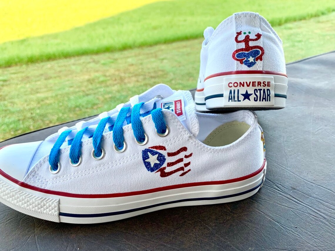 Puerto Rico Shoe Puerto Rican Flag Converse Etsy