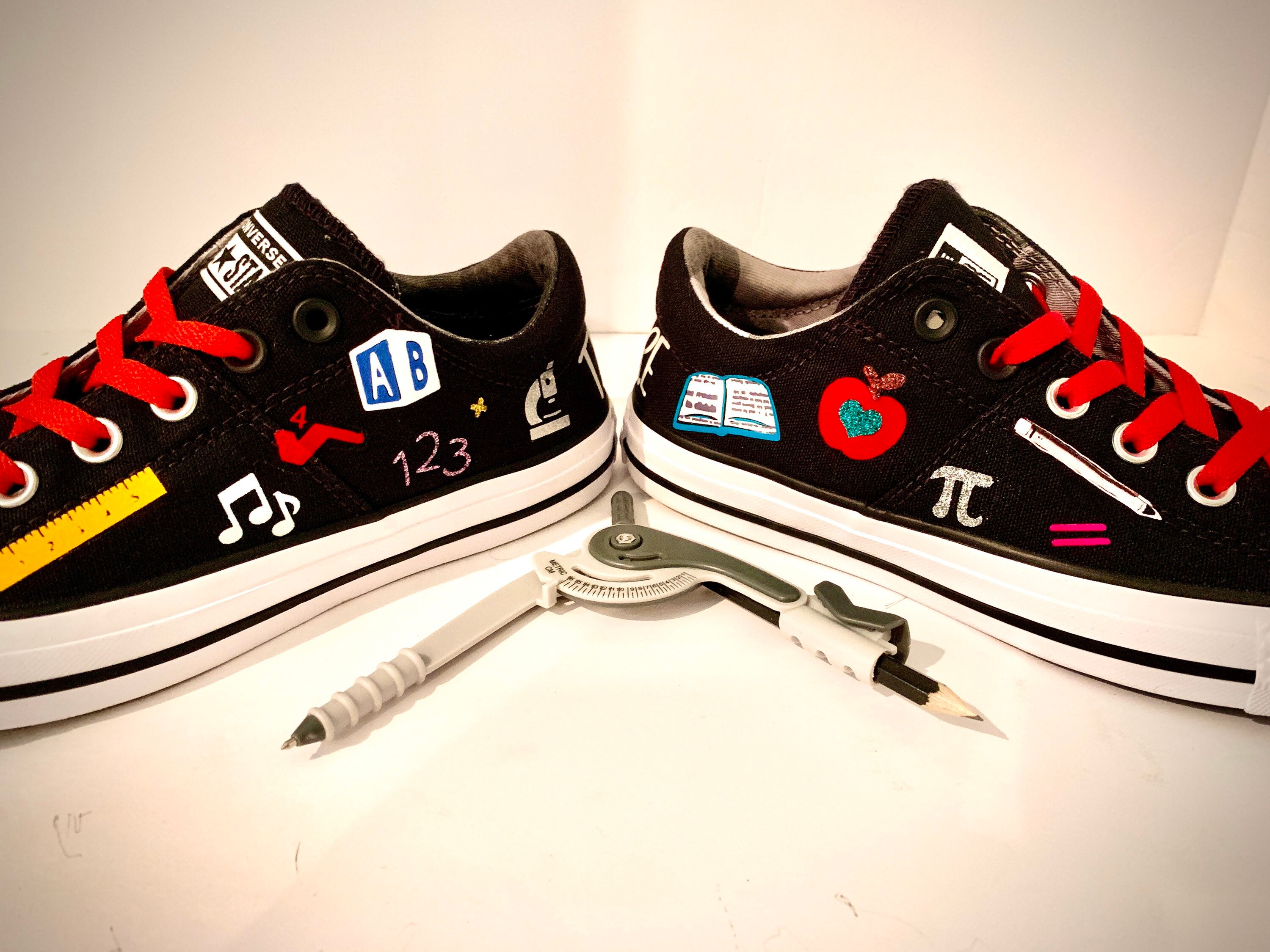 Teacher Themed Converse Customs Etsy