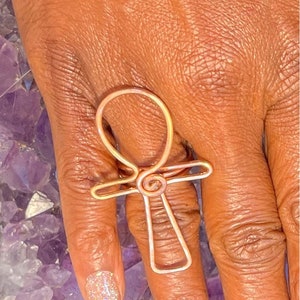 Copper  Ankh Ring
