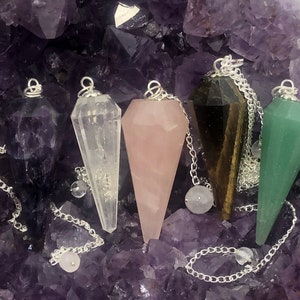 Crystal Pendulum Natural Gemstone Pendulum
