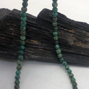 16 Inch  African Turquoise Beaded necklace with Moroccan Herkimer Diamond FREE SHIPPING!!!