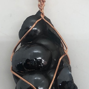 Natural Rough Hematite Crystal Copper Pendant Necklace by Infinite Treasures,LLC