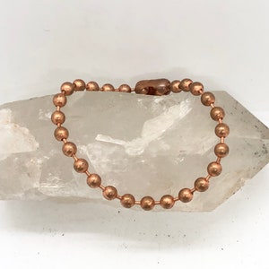 Copper Bead Chain Anklet 4.2 mm image 4