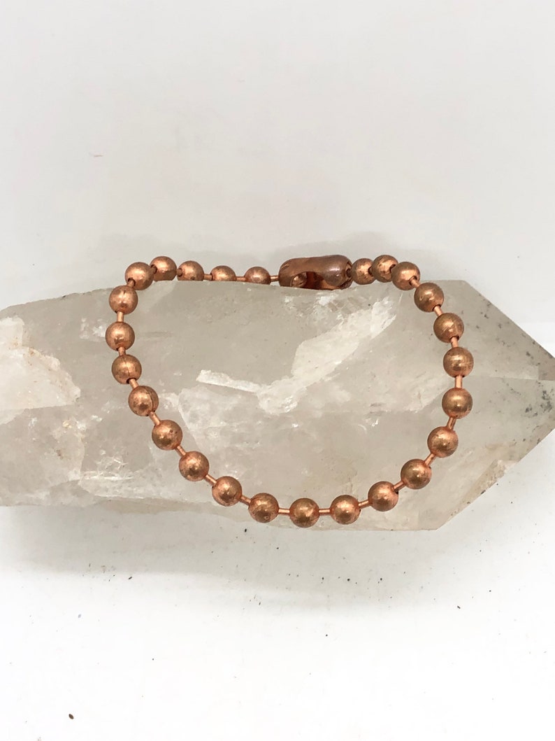 Copper Bead Chain Anklet 4.2 mm image 4