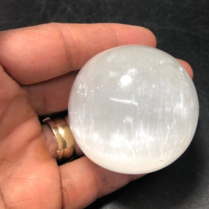 Selenite Sphere 2 inch Rough Crystal Mineral Specimen price per stone FREE SHIPPING!!!