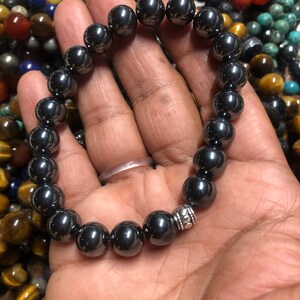 Genuine Hematite Stretchy Bracelet
