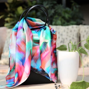 LSHARON Seidenschal 70x70cm - 100% Maulbeerseide Für Damen & Herren