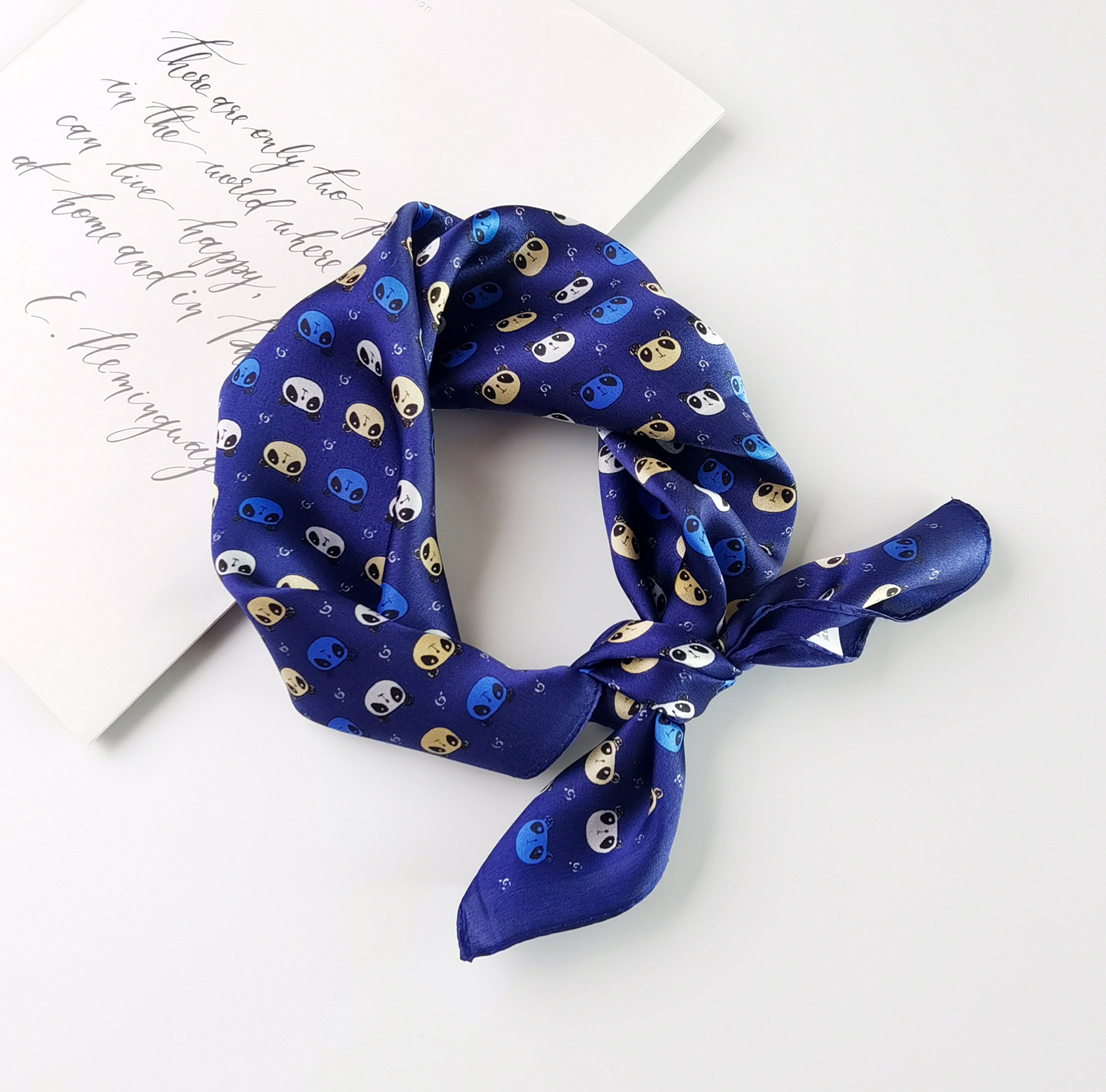 小物 sugarhill 21aw silk bended scarf Shoul - Printed Silk Scarf - Gingerbread Heart – Nanushka