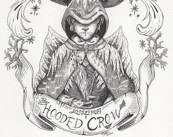 Jack Frost & The Hooded Crow - Original and Print Illustrations