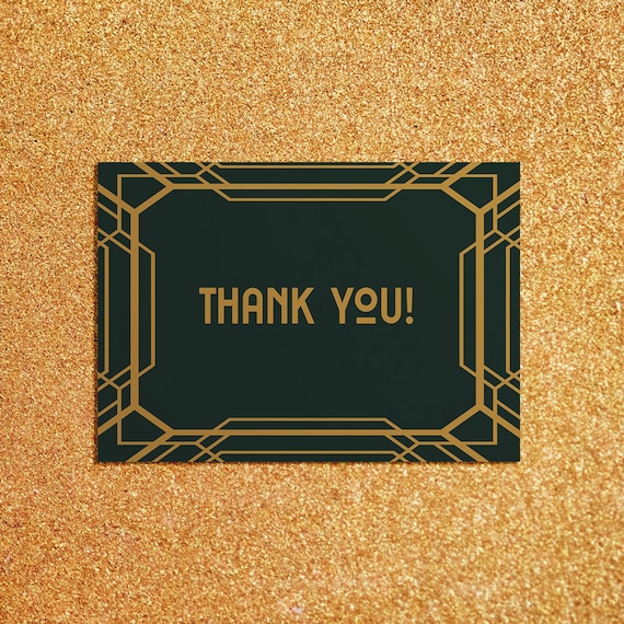 Art Deco Letters Note Card Art Deco Letters Note Card