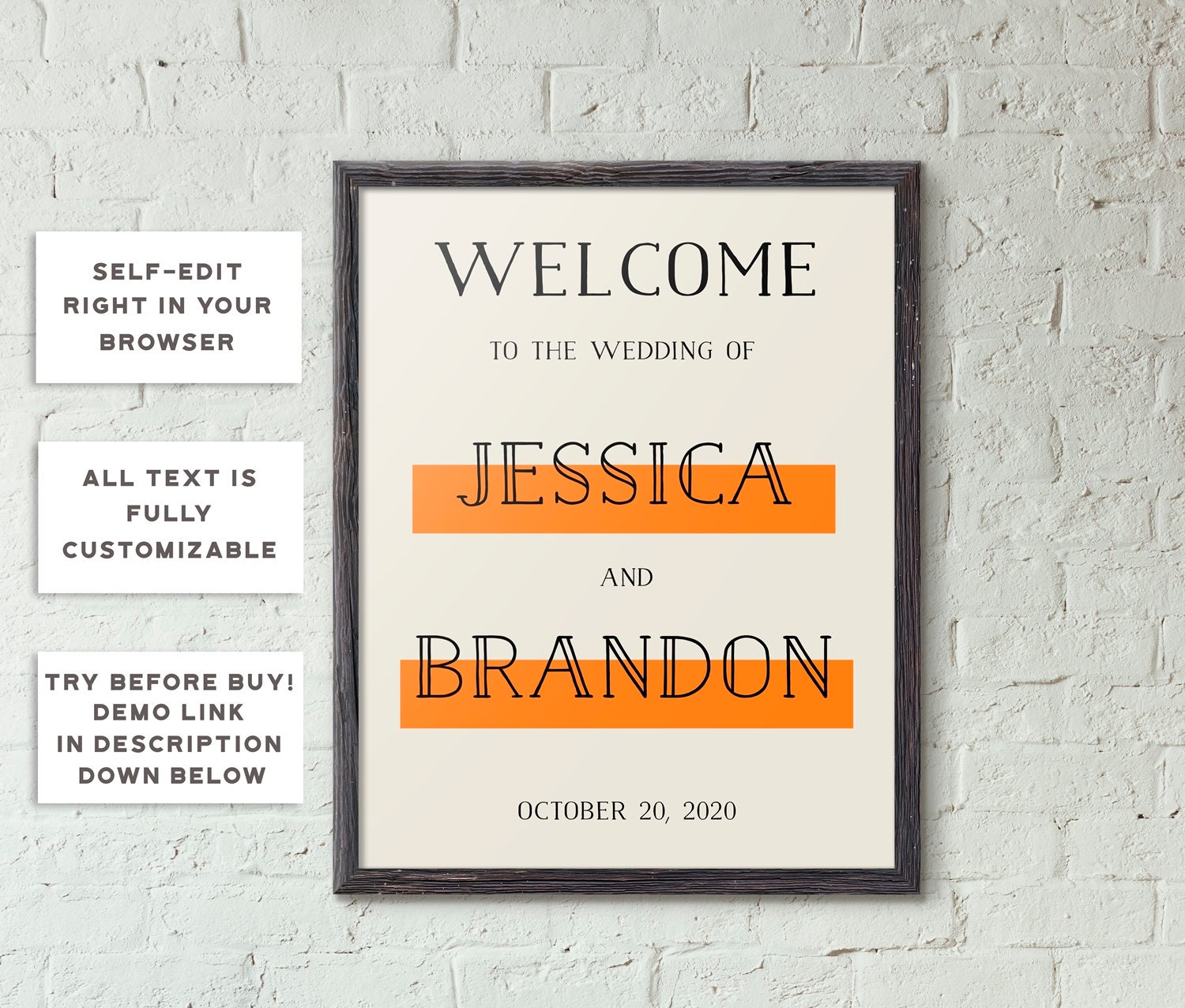 Printable Wedding Sign Template/welcome Wedding Sign Download/editable ...