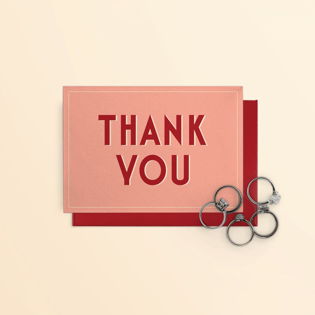 Vintage Thank You Card/printable Wedding Thank You Etsy
