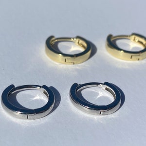 14kt Gold Filled Huggie Ohrringe Weißgold Huggies Solid Gold Creolen Zierliche Creolen Silber Hoop Schmuck Hochzeit Brautjungfer Geschenk