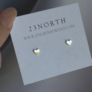 14kt Solid Gold Heart Stud Earrings 14kt Gold Fill Tiny Heart Earrings Gold Heart Studs Gold Studs Love Romantic Studs Dainty Wedding Gift