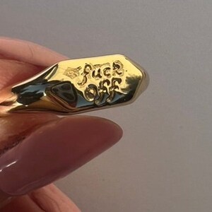 Gold Fill "Fuck Off" Ring