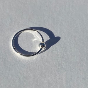 Sterling zilveren hoepel oorbel Sterling zilveren kraakbeen piercing oorbel 12 mm 20g vaste kraakbeen hoepel oorbel 100% recyclebaar