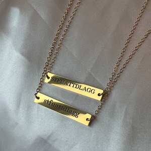 Gold CUSTOM Stainless Steel Necklace | gold fill stfu Name Personalized Wedding Bridal Booktok Jewelry Romantic Funny Gift Fantasy Reader