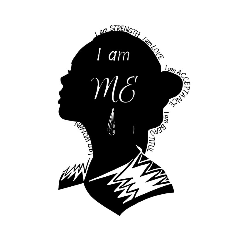Download I am me Native Woman silhouette inspirational svg feminist ...