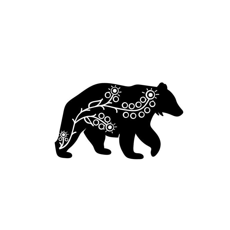 Download Tribal Bear svg Iroquois Bear Silhouette bear clipart | Etsy