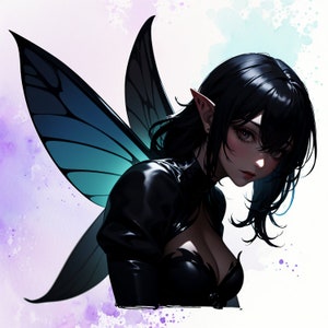 20 Dark Fairy Clipart PNG Bundle, Dark Fairies, Goth Fairy, Emo Fairy Transparent background